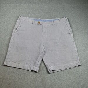 Brooks Brothers Bermuda Seersucker Shorts Mens 40 Blue White Stripe